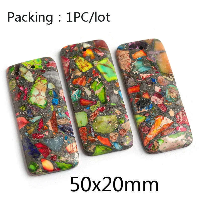 10 Colors Imperial Natural Stone Earrings Big Waterdrop Charms For Women Necklace Pendants Handmade Diy Jewelry Making DIY Jewel