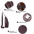 BULLCAPTAIN 2024 Genuine Leather Chest Bag Men's Fashion Style Casual Straddle Bag Business Large Capacity Leather Men's Luggage