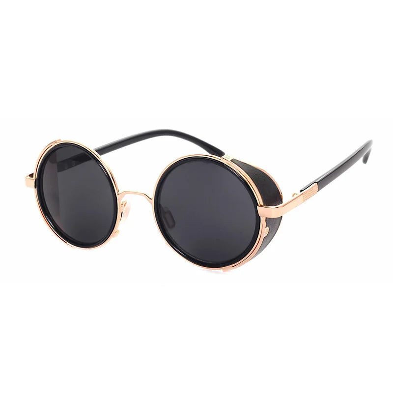 SHAUNA Vintage Women Steampunk Retro Coating Men Round Sunglasses Brand Designer Punk Sun Glasses UV400