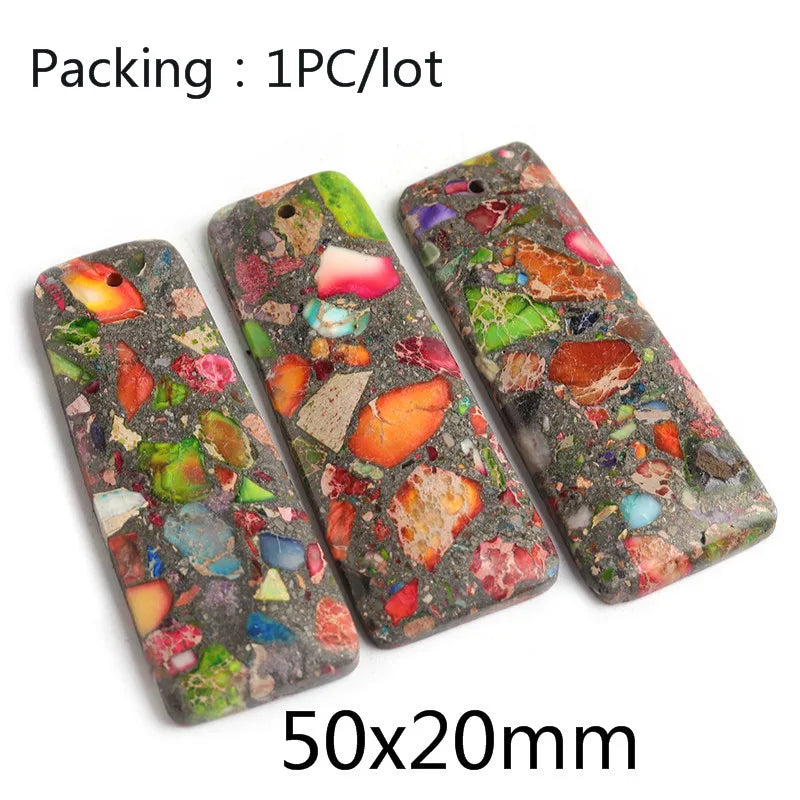 10 Colors Imperial Natural Stone Earrings Big Waterdrop Charms For Women Necklace Pendants Handmade Diy Jewelry Making DIY Jewel