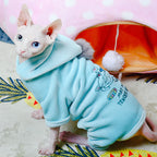 Hairless Cat Clothes Sphinx Winter Dog Hoodies For Small Medium Pets Cartoon Kittens Costumes Chihuahua Clothing Jacket Autumn