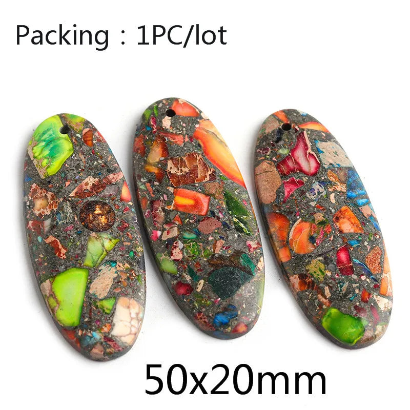 10 Colors Imperial Natural Stone Earrings Big Waterdrop Charms For Women Necklace Pendants Handmade Diy Jewelry Making DIY Jewel