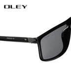 OLEY-Polarized Sunglasses for Men, Retro Square Sun Glasses, Unisex Driving Goggles, Brand Designer, Y6625