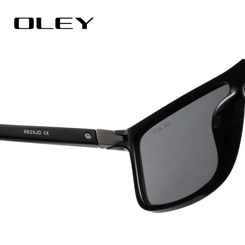 OLEY-Polarized Sunglasses for Men, Retro Square Sun Glasses, Unisex Driving Goggles, Brand Designer, Y6625