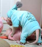 Hairless Cat Clothes Sphinx Winter Dog Hoodies For Small Medium Pets Cartoon Kittens Costumes Chihuahua Clothing Jacket Autumn