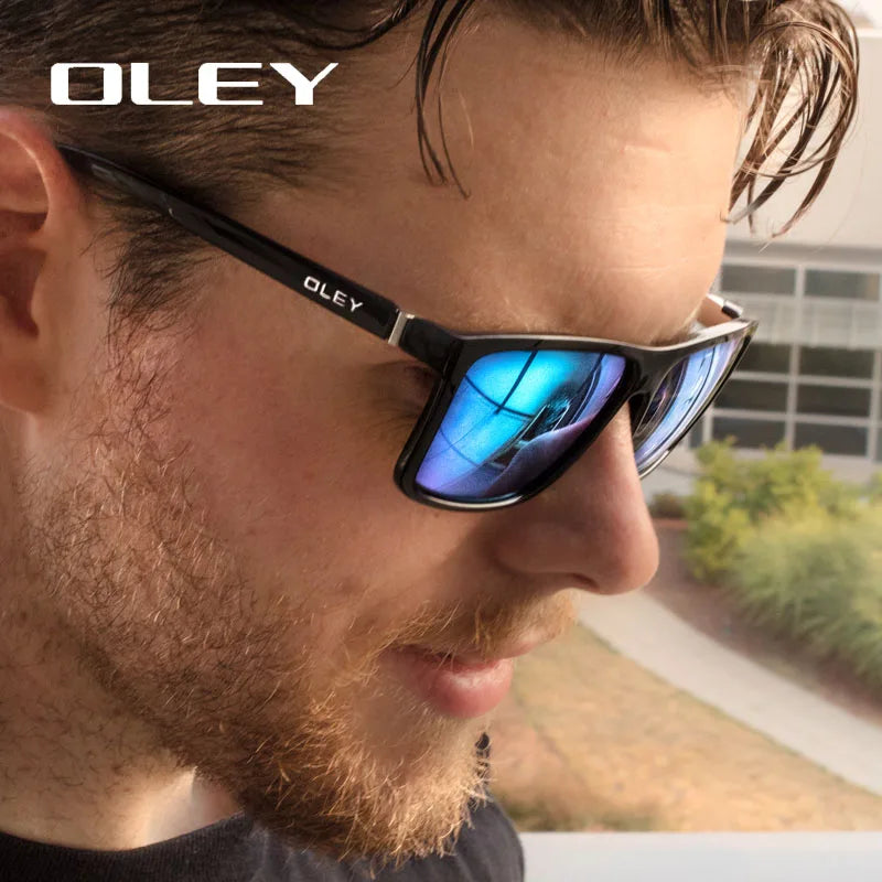 OLEY-Polarized Sunglasses for Men, Retro Square Sun Glasses, Unisex Driving Goggles, Brand Designer, Y6625