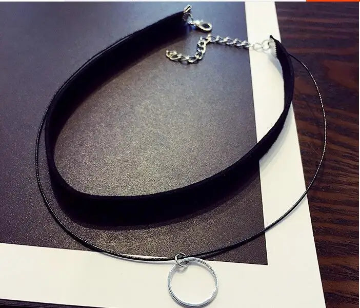 Wholesale New Styles Bijoux Love Vintage Triangle Geometry Tattoo Waterdrop Clavicle Choker Necklace For Women Chain Jewelry