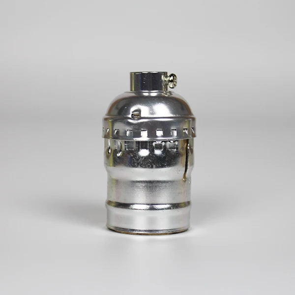 Vintage E27 Aluminum Retro Antique Lamp Base Holder Screw Aluminum Shell Bulb Light Screw Socket 3 Colors with Switch 110V/220V