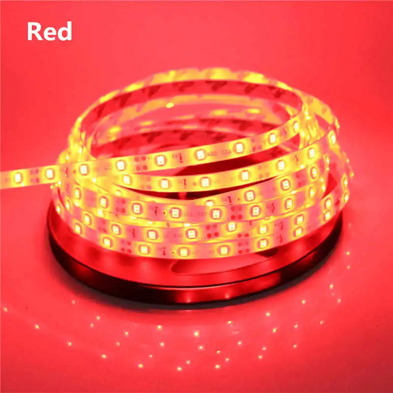 2835 SMD led strip light DC12V 5M 300LEDs flexible ribbon tape lighting White Warm white Red Green Blue Yellow Pink RGB