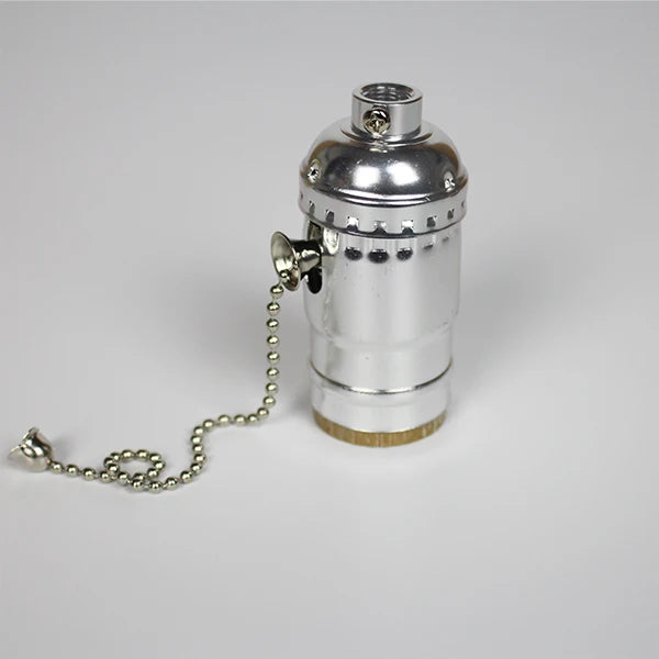 Vintage E27 Aluminum Retro Antique Lamp Base Holder Screw Aluminum Shell Bulb Light Screw Socket 3 Colors with Switch 110V/220V