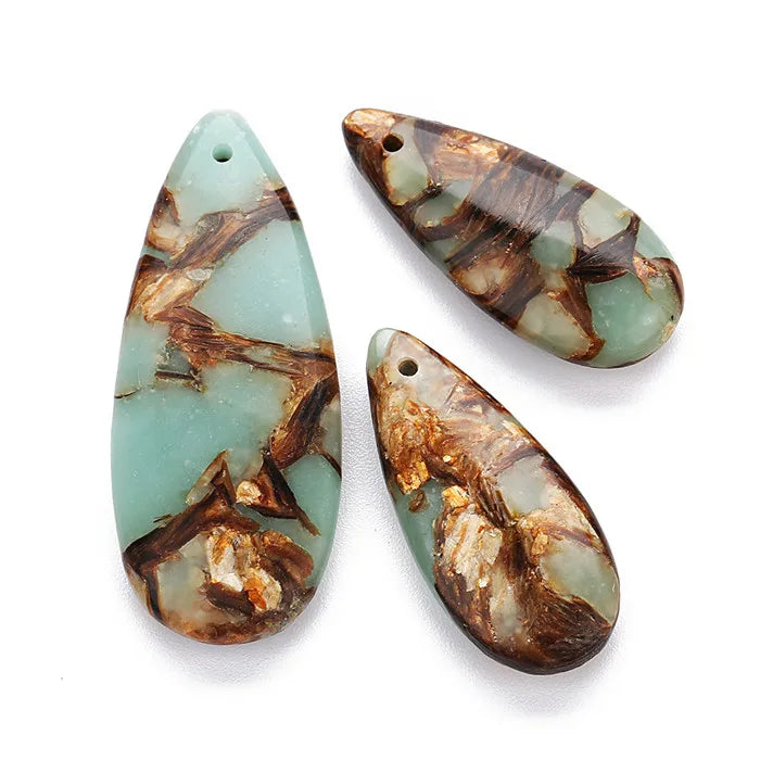 10 Colors Imperial Natural Stone Earrings Big Waterdrop Charms For Women Necklace Pendants Handmade Diy Jewelry Making DIY Jewel