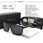 OLEY-Polarized Sunglasses for Men, Retro Square Sun Glasses, Unisex Driving Goggles, Brand Designer, Y6625