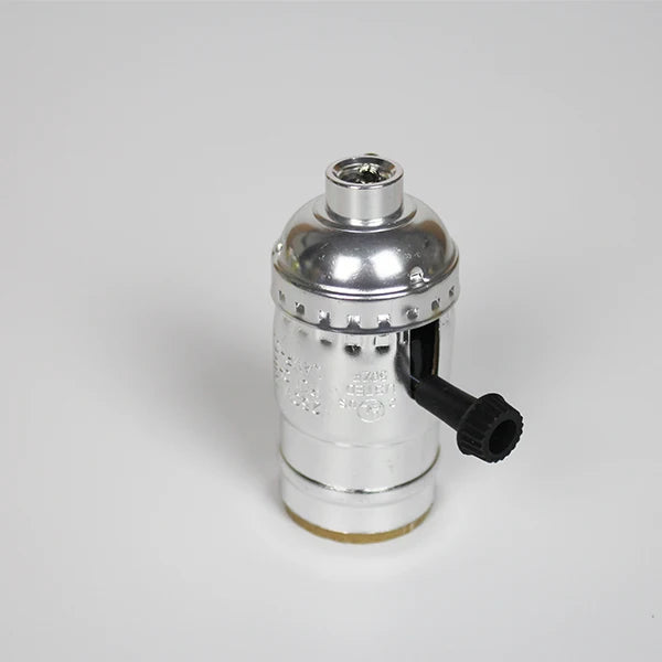 Vintage E27 Aluminum Retro Antique Lamp Base Holder Screw Aluminum Shell Bulb Light Screw Socket 3 Colors with Switch 110V/220V