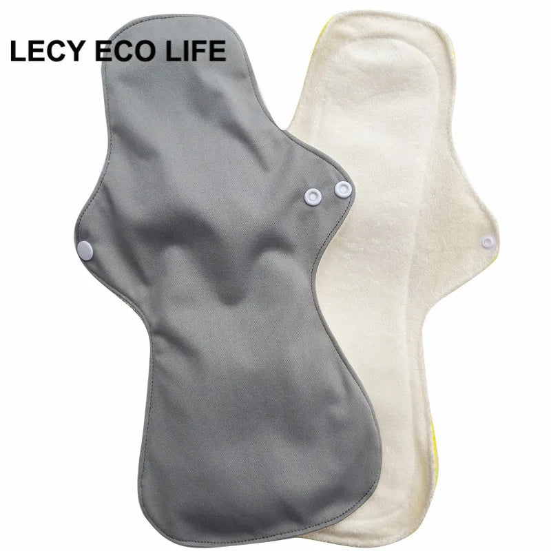 Reusable Menstrual Pads for Women, Heavy Flow, Bamboo Washable Sanitary Napkins, Printed Night Use, Breathable, 1Pc Size 13"