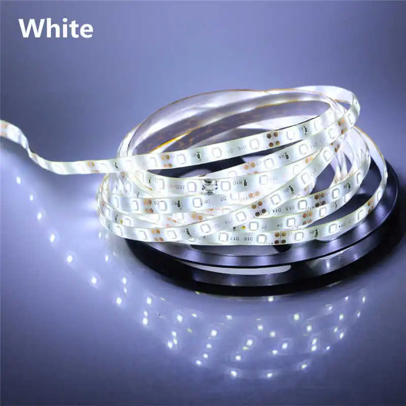 2835 SMD led strip light DC12V 5M 300LEDs flexible ribbon tape lighting White Warm white Red Green Blue Yellow Pink RGB