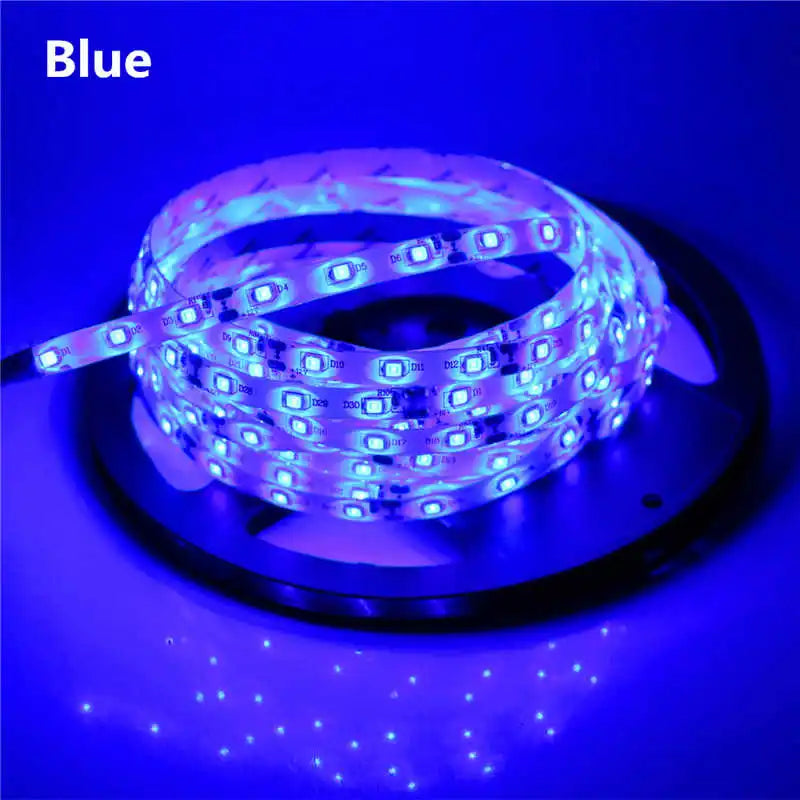 2835 SMD led strip light DC12V 5M 300LEDs flexible ribbon tape lighting White Warm white Red Green Blue Yellow Pink RGB