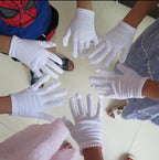 2 pairs children's white cotton gloves boy and girl white dancing glove kids white etiquette gloves R263
