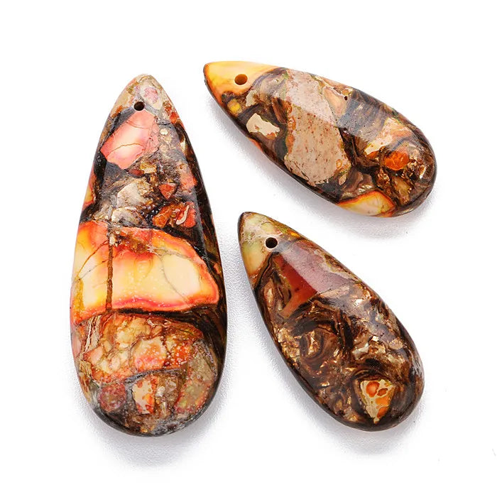 10 Colors Imperial Natural Stone Earrings Big Waterdrop Charms For Women Necklace Pendants Handmade Diy Jewelry Making DIY Jewel