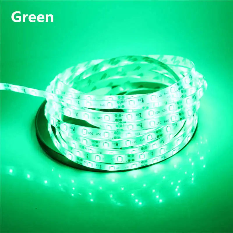 2835 SMD led strip light DC12V 5M 300LEDs flexible ribbon tape lighting White Warm white Red Green Blue Yellow Pink RGB