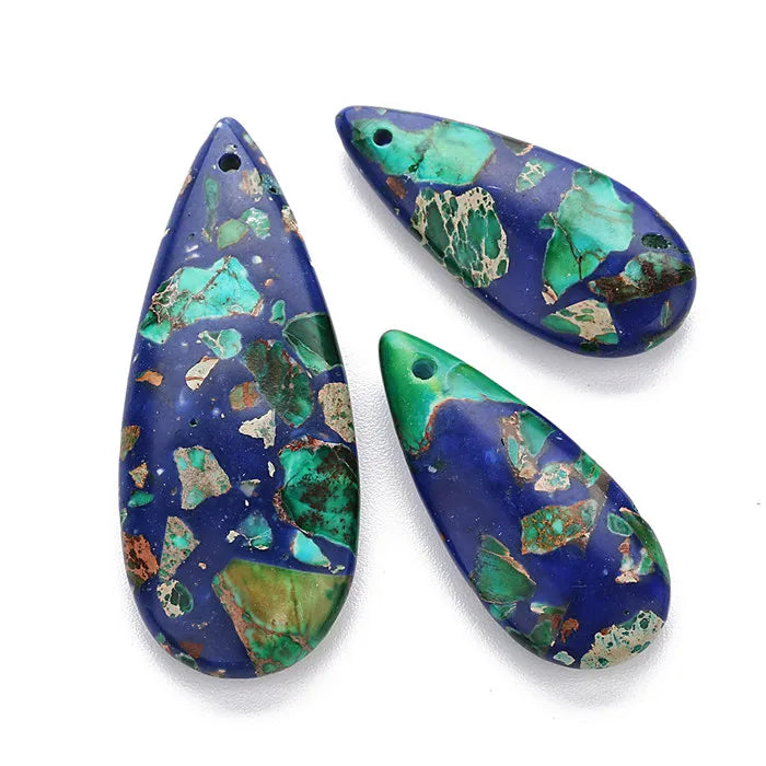 10 Colors Imperial Natural Stone Earrings Big Waterdrop Charms For Women Necklace Pendants Handmade Diy Jewelry Making DIY Jewel