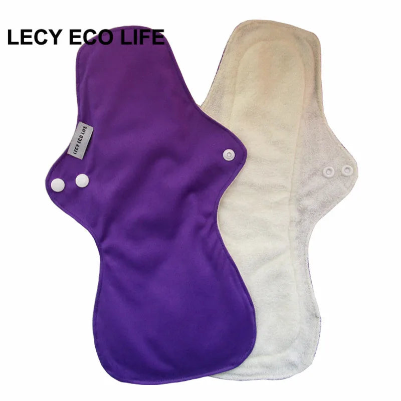 Reusable Menstrual Pads for Women, Heavy Flow, Bamboo Washable Sanitary Napkins, Printed Night Use, Breathable, 1Pc Size 13"