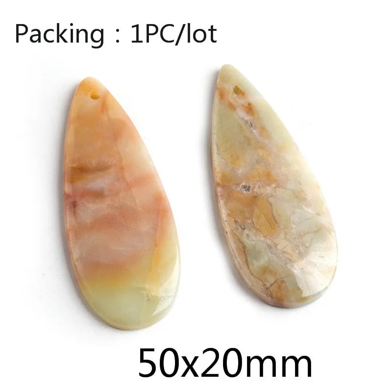 10 Colors Imperial Natural Stone Earrings Big Waterdrop Charms For Women Necklace Pendants Handmade Diy Jewelry Making DIY Jewel