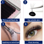 Qeelasee False Eyelash Extensions professional Mink Individual Lashes supplies maquiagem cilios volume fan eye lashes wholesale