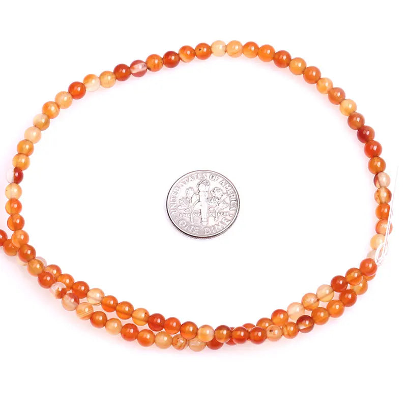 Natural Red Carnelian Round Beads For Jewelry Making Strand 15inch Loose DIY Bracelet Necklace 6mm 8mm 10mm
