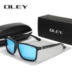 OLEY-Polarized Sunglasses for Men, Retro Square Sun Glasses, Unisex Driving Goggles, Brand Designer, Y6625