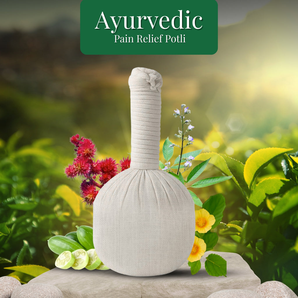 Zandu Ayurvedic Pain Relief Potli – 180g | Herbal Massage Compress for Knee, Back & Muscle Pain | 17 Healing Herbs