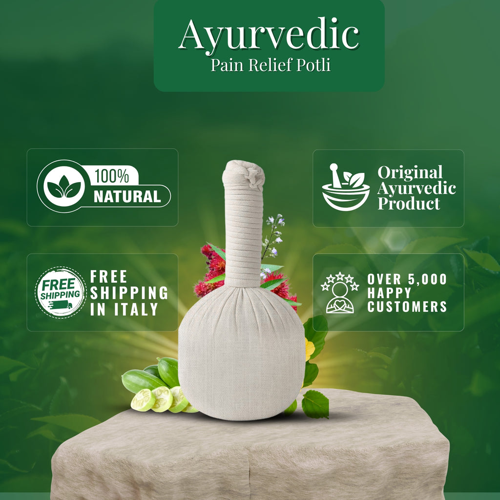 Zandu Ayurvedic Pain Relief Potli – 180g | Herbal Massage Compress for Knee, Back & Muscle Pain | 17 Healing Herbs