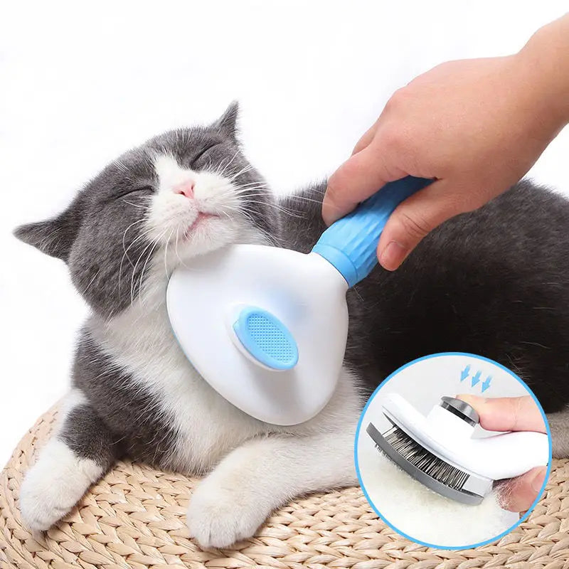 Pet Dog Grooming Hair Remover Brush Self Cleaning Pet Cat Hair Removal Slicker Dematting Comb Brush Grooming Accessories tool