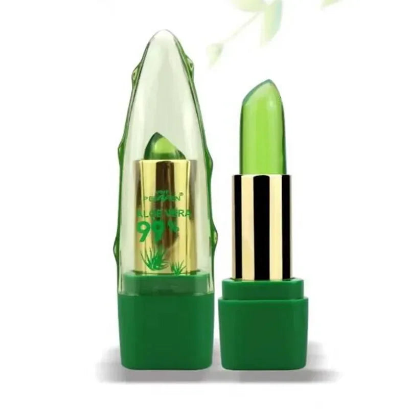 New Batom 99% ALOE VERA Natural Temperature Change Color Jelly Lipstick Long Lasting Moistourizing Nutritious Lip Balm Makeup