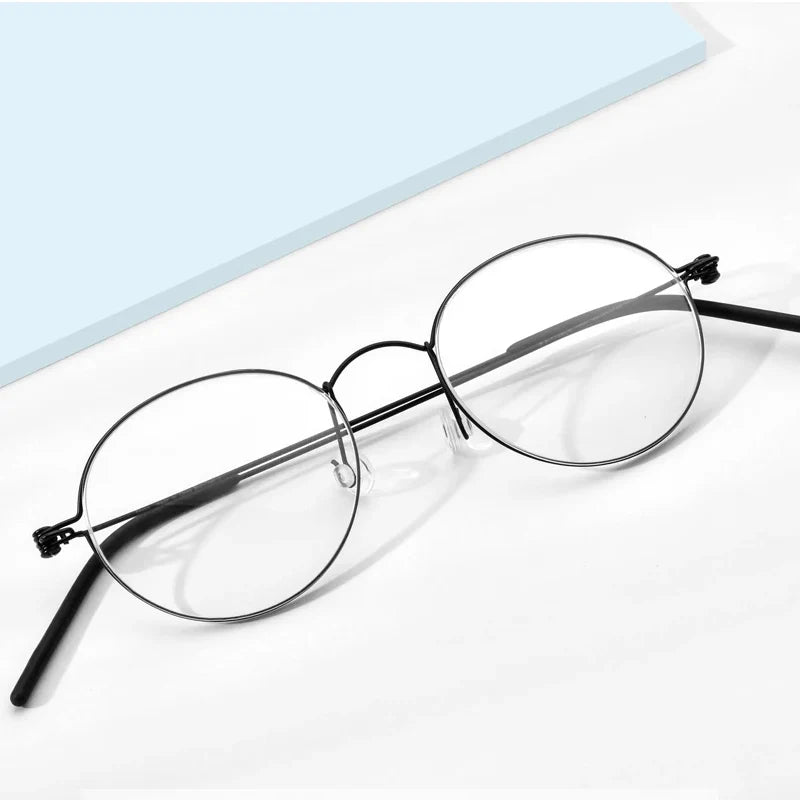 FONEX B Titanium Glasses Frame Women Brand Design Eyeglasses Men Korean Denmark Ultralight-Weight Morten Screwless Eyewear 7510