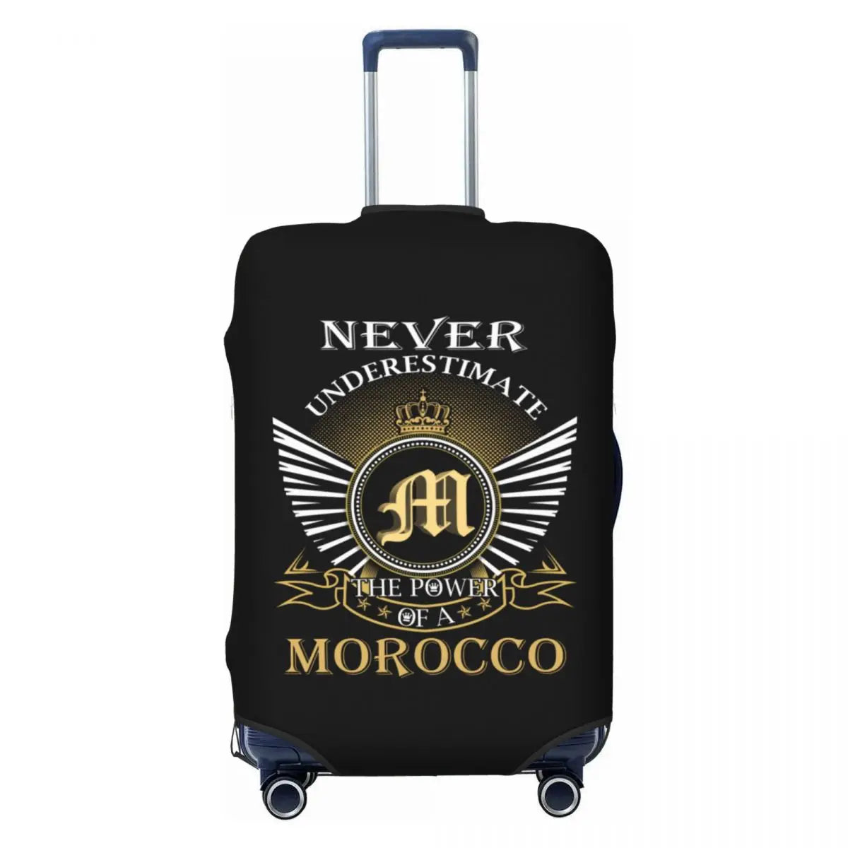 Custom Moroccan Proud Morocco Flag Suitcase Cover Elastic Travel Luggage Covers for 18-32 inch