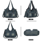 iPinee Women's Denim Bag Y2K Vintage Blue Jean Purse and Handbags Crossbody Shoulder Wallet Large Capacity