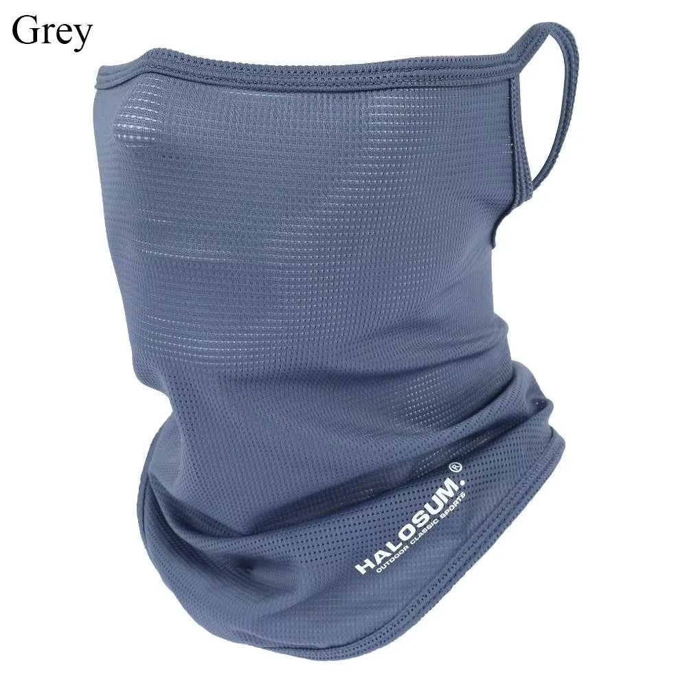 Summer Ice Silk Full Face Mask Balaclava Breathable Sun And UV Protection Motorcycle Scarf Neck Gaiter Bike Sun Protection