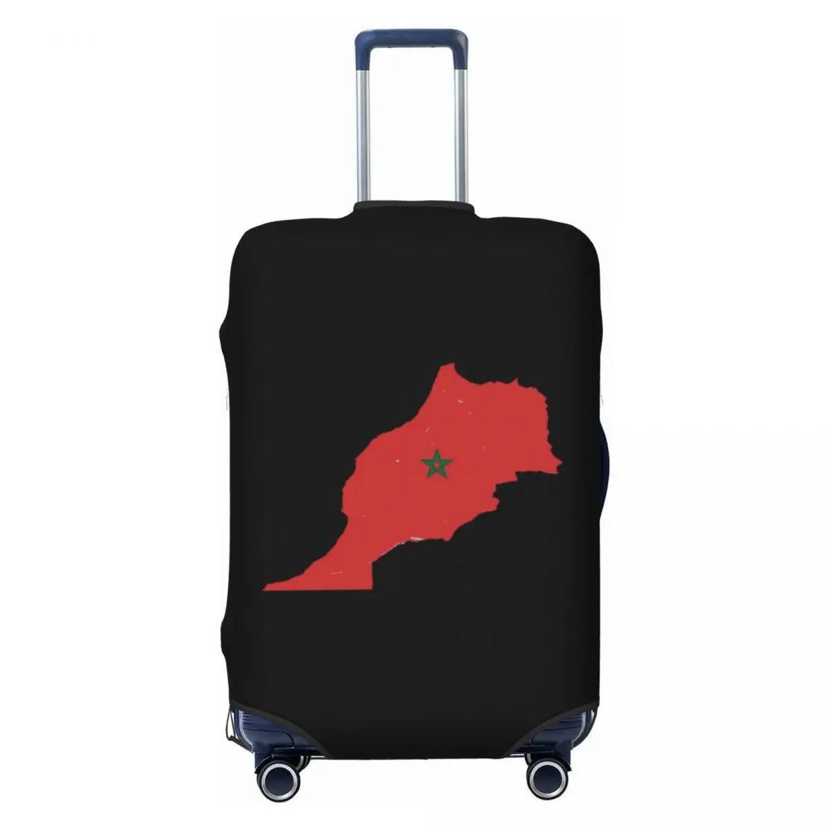 Custom Moroccan Proud Morocco Flag Suitcase Cover Elastic Travel Luggage Covers for 18-32 inch