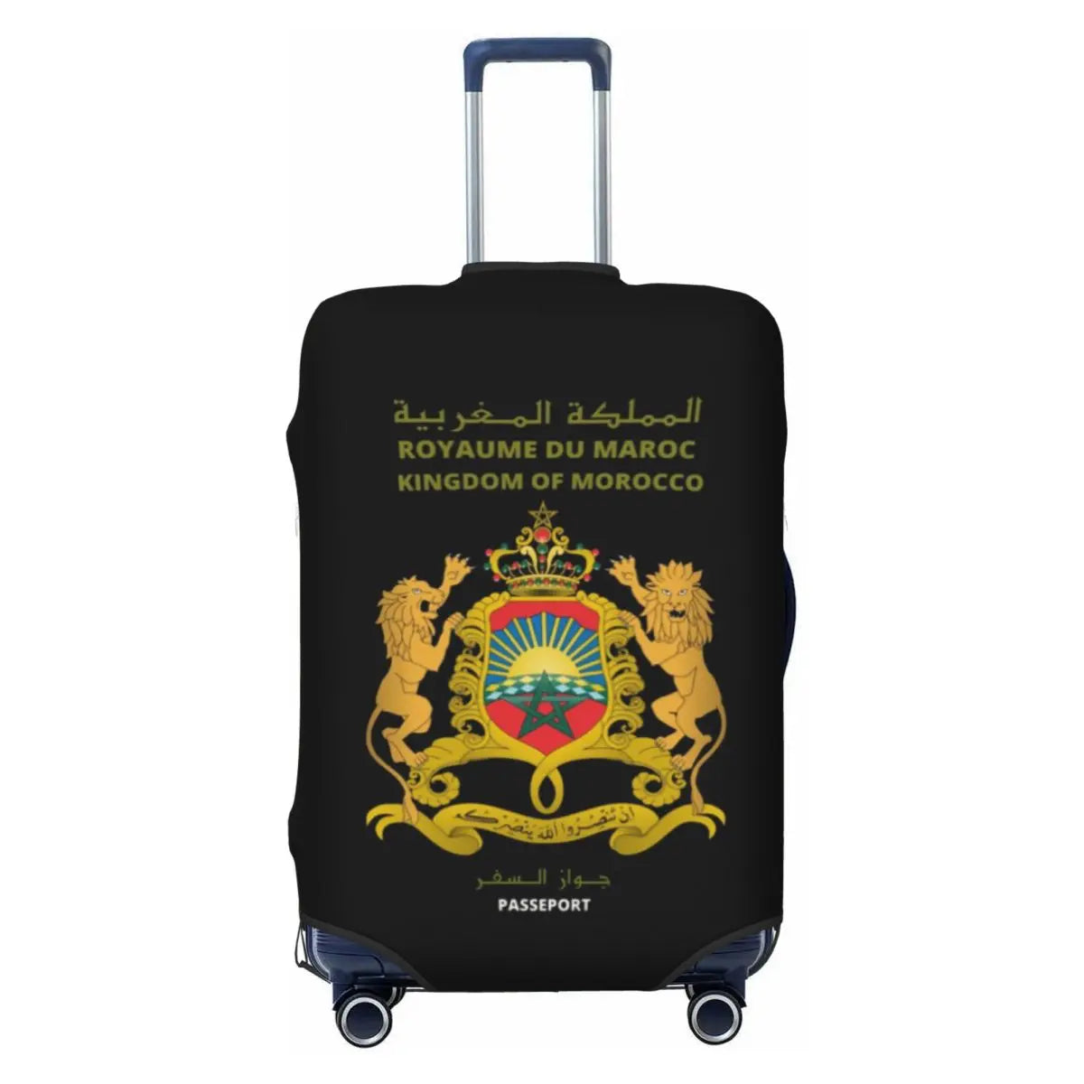 Custom Moroccan Proud Morocco Flag Suitcase Cover Elastic Travel Luggage Covers for 18-32 inch