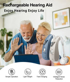 Rechargeable Hearing Aid Sound Amplifier Audífonos Wireless Hearing Aids for Elderly Moderate to Severe Loss Behind the Ear Care