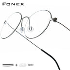 FONEX B Titanium Glasses Frame Women Brand Design Eyeglasses Men Korean Denmark Ultralight-Weight Morten Screwless Eyewear 7510