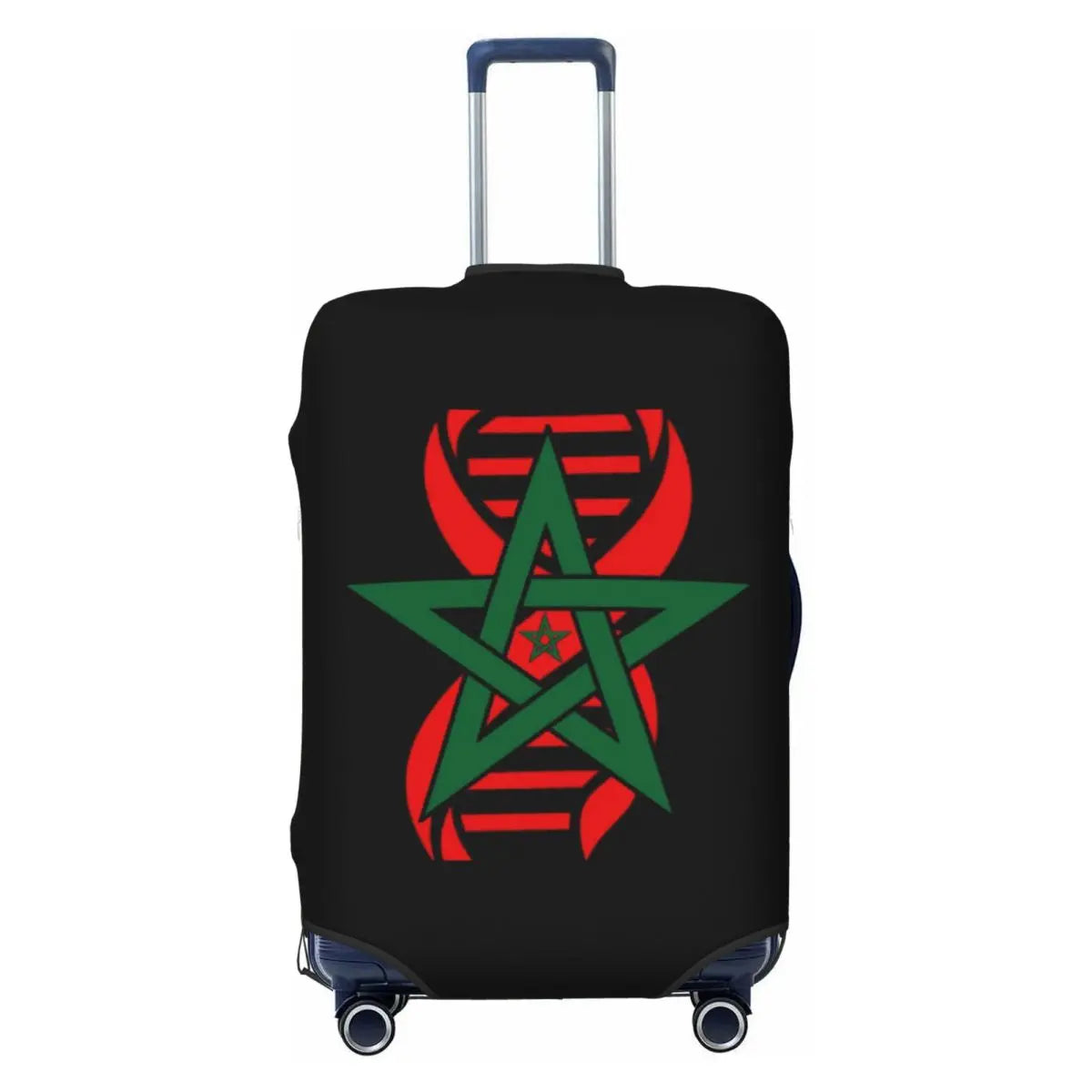 Custom Moroccan Proud Morocco Flag Suitcase Cover Elastic Travel Luggage Covers for 18-32 inch