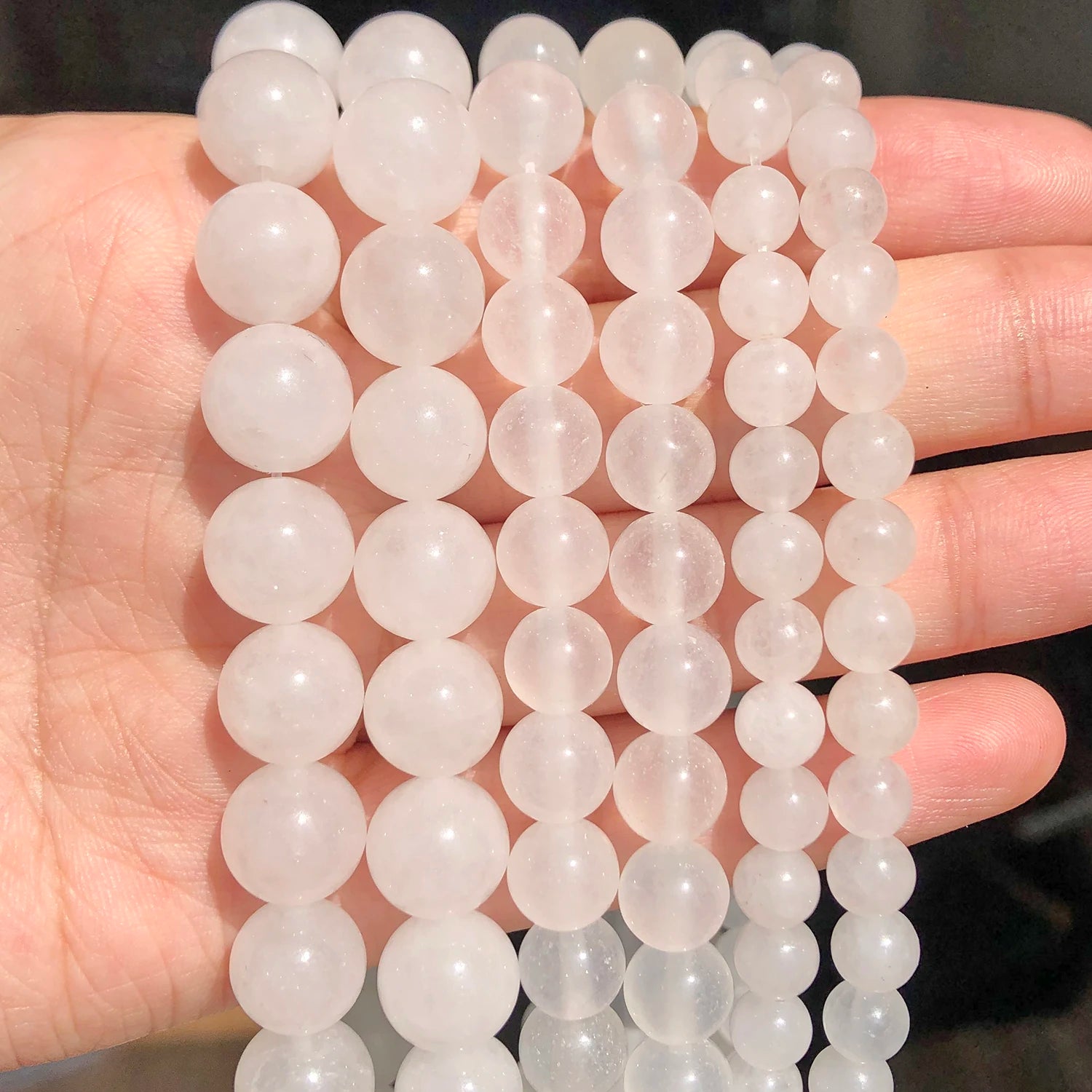 wholesale Natural Stone Beads Clear Quartz Round Loose Beads For Jewelry Making 15.5inch/strand Pick Size 4/6/8/10/12mm -F00102