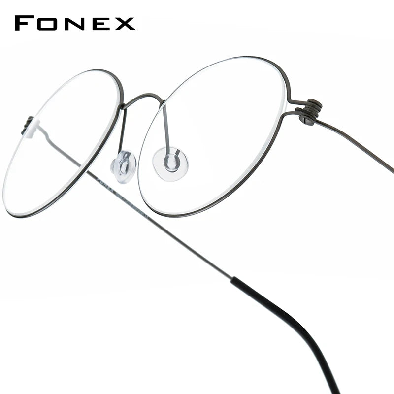 FONEX B Titanium Glasses Frame Women Brand Design Eyeglasses Men Korean Denmark Ultralight-Weight Morten Screwless Eyewear 7510