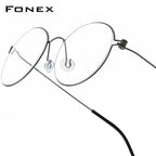 FONEX B Titanium Glasses Frame Women Brand Design Eyeglasses Men Korean Denmark Ultralight-Weight Morten Screwless Eyewear 7510