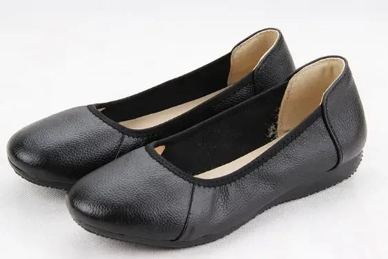 TIMETANG Plus size 34-43 women genuine leather flat shoes woman work shoes newest fashion female casual single shoes women flats