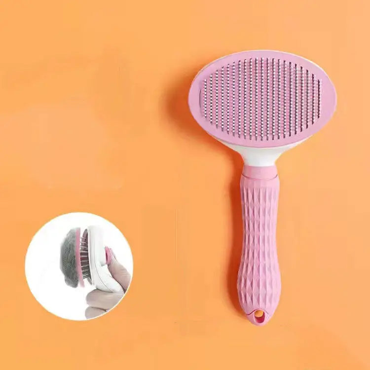 Pet Dog Grooming Hair Remover Brush Self Cleaning Pet Cat Hair Removal Slicker Dematting Comb Brush Grooming Accessories tool