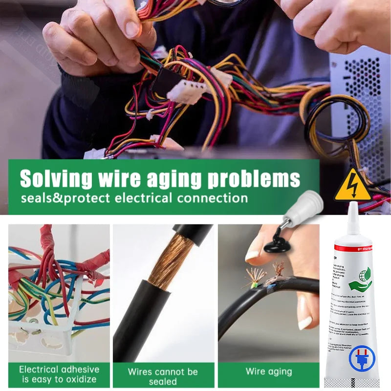 Waterproof Liquid Electrical Tape Rubber Insulating Cable Wire Coat Glue Insulation Adhesives Sealer Home Fix Line Glue