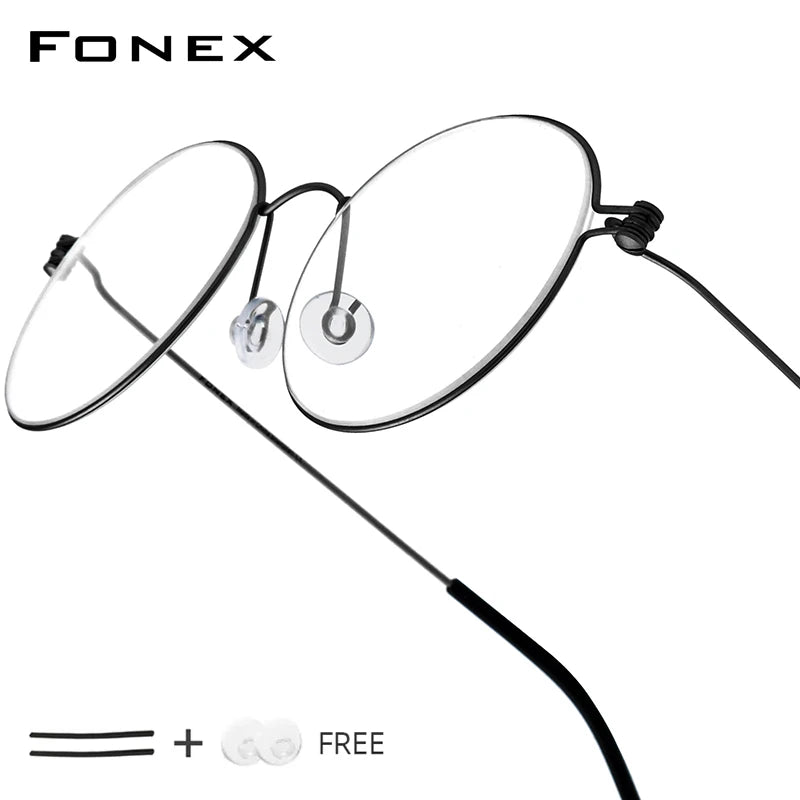 FONEX B Titanium Glasses Frame Women Brand Design Eyeglasses Men Korean Denmark Ultralight-Weight Morten Screwless Eyewear 7510