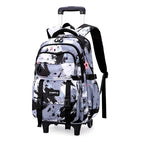 Kids School Backpack with Wheels Rolling Backpack for Girls Student Wheeled Backpack Trolley School Bag Travel Trolley Luggage